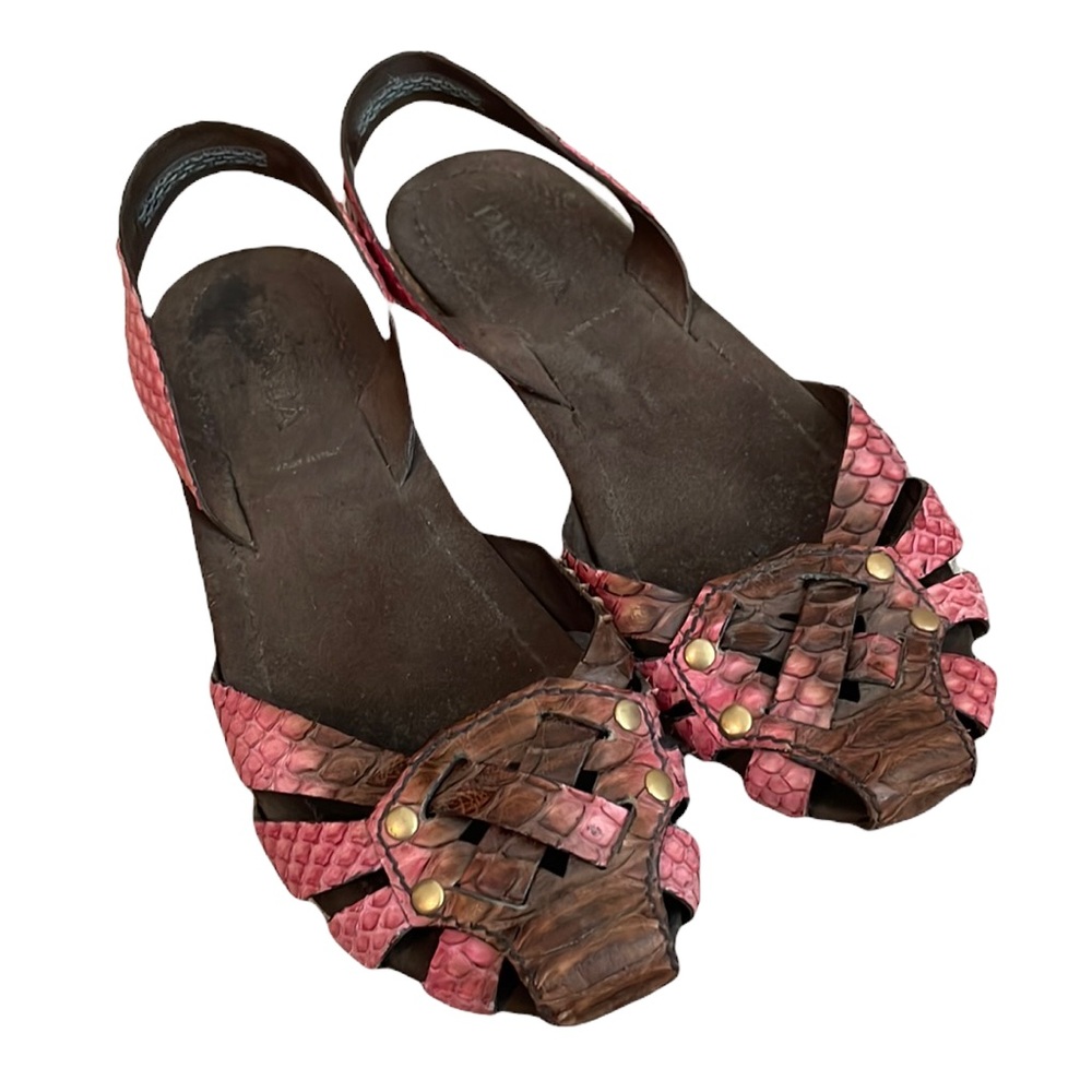 PRADA Snakeskin Flat size 36.5